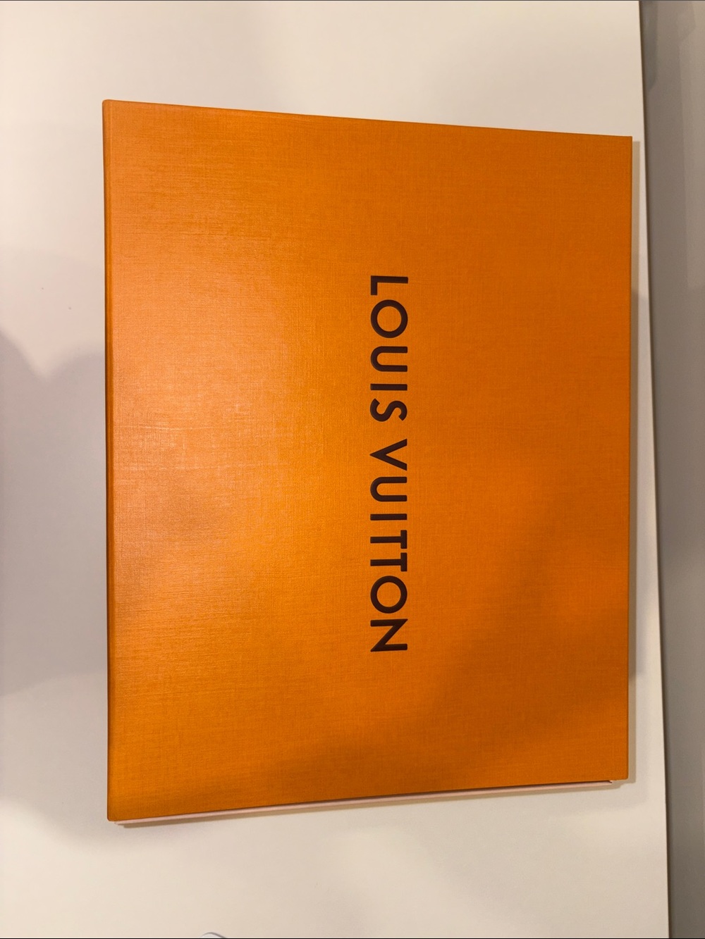 Louis Vuitton Orange Box with bag with Black Logo